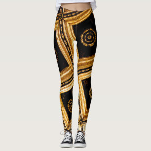 Zwart en goud leggings