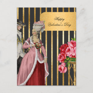 Zwart en goud Marie Antoinette Valentijn Feestdagenkaart