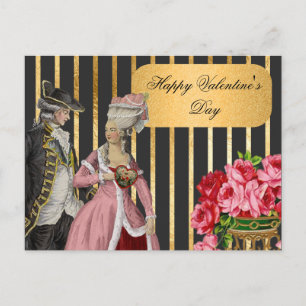 Zwart en goud Marie Antoinette Valentijn Feestdagenkaart