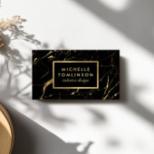 Zwart en Goud Marmer Designer Visitekaartje