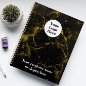 Zwart en goud marmer planner