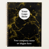 Zwart en goud marmer planner (Voorkant)