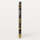 Zwart en Goud Marmeren iPhone / iPad hoesje (Achterkant / rechts)