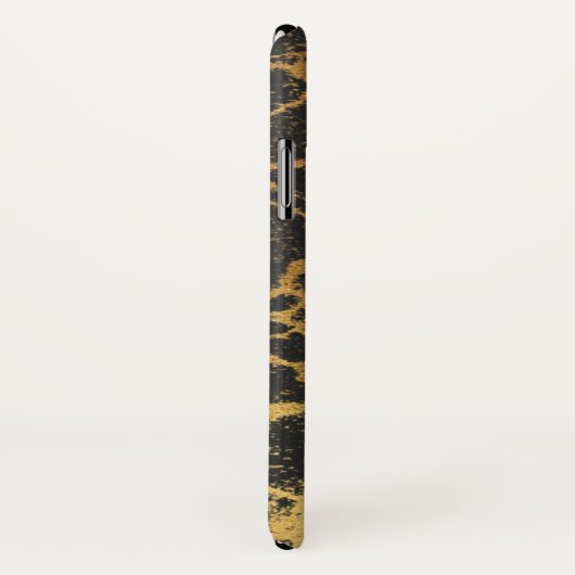 Zwart en Goud Marmeren iPhone / iPad hoesje (Achterkant / rechts)