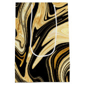 Zwart en goud medium cadeauzakje (Achterkant)