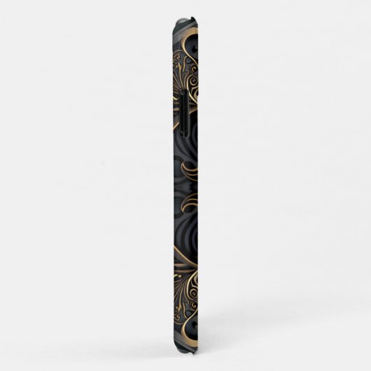 Zwart en Goud Middeleeuws gegraveerd Case-Mate iPhone Case (Achterkant/rechts)