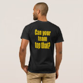 Zwart en goud Mijn team heeft 6 T-shirt (Achterkant volledig)