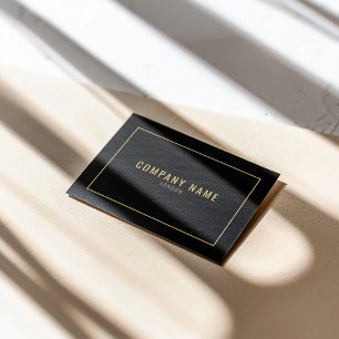 Zwart en Goud Minimalistisch Professioneel Visitekaartje
