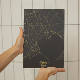 Zwart en Goud Minimalistisch Tokyo City Poster