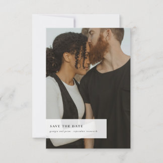 Zwart en goud | Minimalistische foto Sla de datum Save The Date