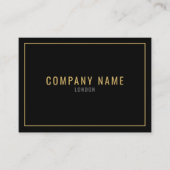 Zwart en goud minimalistische professional visitekaartje (Voorkant)