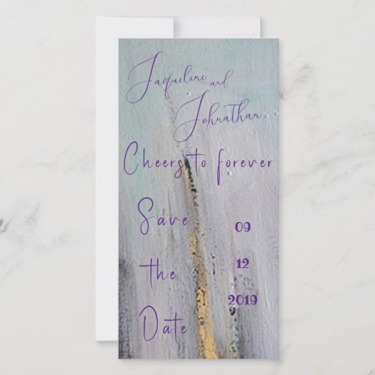 Zwart en Goud Modern Abstract Bewaar de Datum Save The Date (Voorkant)