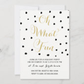 Zwart en goud Oh wat een feestfeest Kaart (Voorkant)