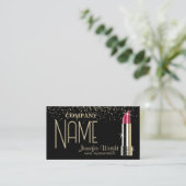 Zwart en Goud Ontwerp Visitekaartje (Staand voorkant)