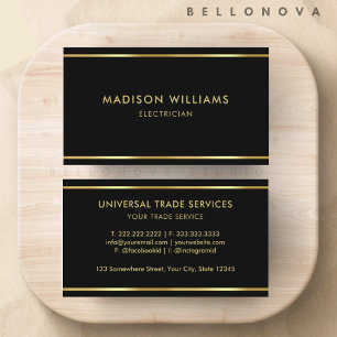 Zwart en Goud op maat Premium Professioneel Visitekaartje