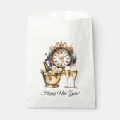 Zwart en Goud Oud en Nieuw Bedankzakje (Voorkant)