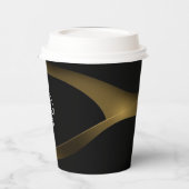 Zwart en goud | Papieren beker - Luxe | Aangepaste (Links)