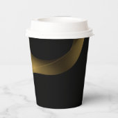 Zwart en goud | Papieren beker - Luxe | Aangepaste (Achterkant)