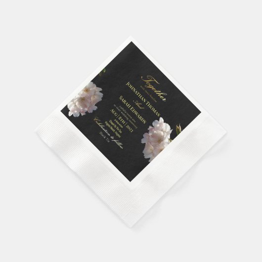 Zwart en goud | Papieren Servetten (Hoek)