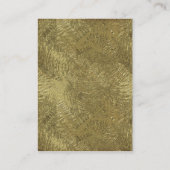 Zwart en goud Peacock Feather Enclosure Kaart (Achterkant)