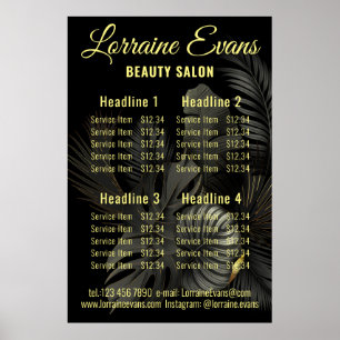 Zwart en goud poster