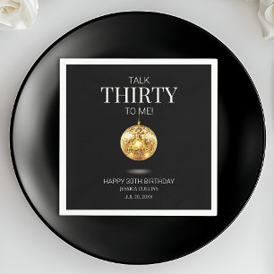 Zwart en goud praten 30 jaar met mij servet