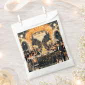 Zwart en goud, Rijke luxe, Moulin rouge stijl Bedankzakje (Geknipt)