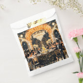 Zwart en goud, Rijke luxe, Moulin rouge stijl Bedankzakje (Gezegeld)