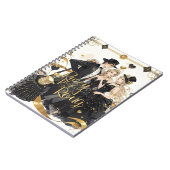 Zwart en goud, Rijke luxe, Moulin rouge stijl Notitieboek (Linkerzijde)