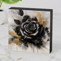 Zwart en goud Roos