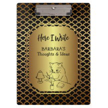 Zwart en Goud Scallop Patroon Schrijven Ideeën