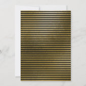 Zwart en Goud Script Bewaar de datumfotokaart Save The Date (Achterkant)