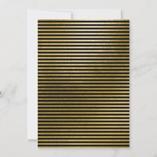 Zwart en Goud Script Bewaar de datumfotokaart Save The Date (Achterkant)