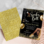 Zwart en Goud Sneaker Ball Sweet 16 Verjaardag Kaart