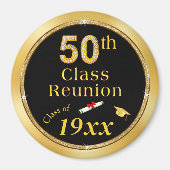 Zwart en Goud, Souvenirs voor 50th Class Reunion, Magneet (Voorkant)