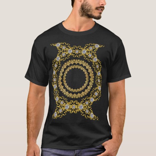 Zwart en goud t-shirt (Voorkant)