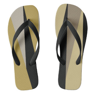 Zwart en goud teenslippers