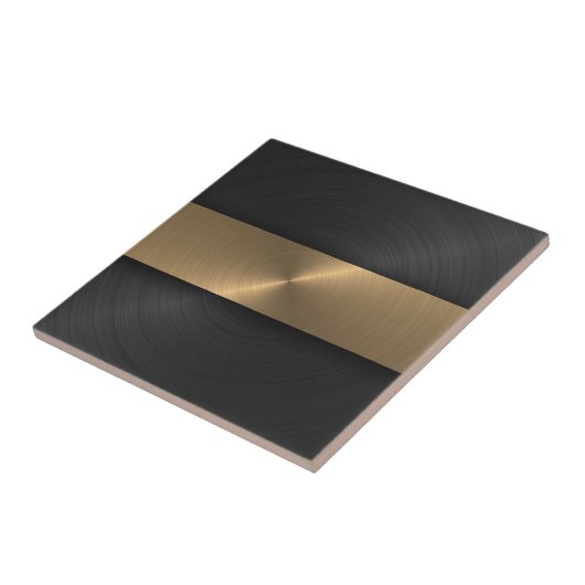 Zwart en goud tegeltje (Zijkant)