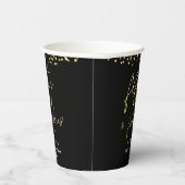 Zwart en Goud Vijftig en Fabulous 50ste verjaardag Papieren Bekers (Rechts)