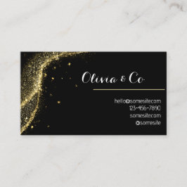 Zwart en goud visitekaartje