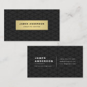 Zwart en goud visitekaartje (Voorkant / Achterkant)
