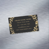 Zwart en Goud Visitekaartje Magneet Sjabloon (Voorbeeld)
