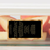 Zwart en Goud Waterdicht Ingrediënten Label (Aangebracht)