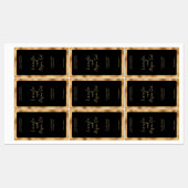 Zwart en Goud Waterdichte Cosmetica Flessenetiket Labels (Vel)