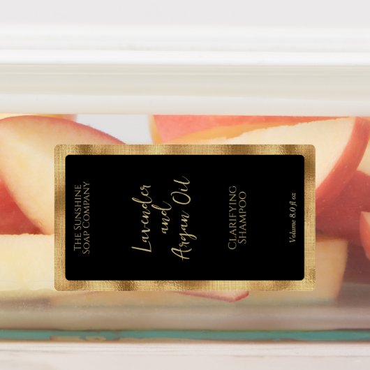 Zwart en Goud Waterdichte Cosmetica Flessenetiket Labels (Aangebracht)