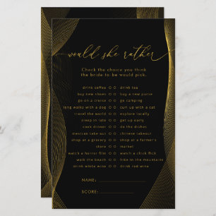 Zwart en goud zou een beter Vrijgezellenfeest zijn