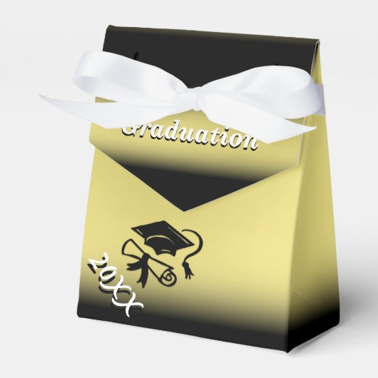 Zwart en goudAfstuderen Bedankdoosjes (Voorkant Zijde)