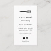 Zwart en goudbruin | Chef Catering Bakery Visitekaartje (Achterkant)