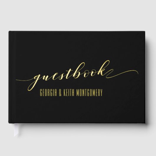 Zwart en goudbruin gastenboek (Voorkant)