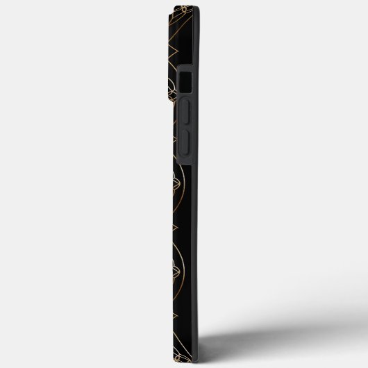 Zwart en gouddeo Case-Mate iPhone case (Achterkant / Links)